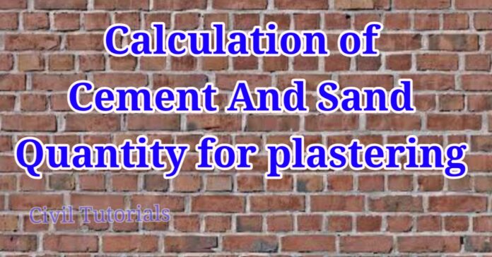Calculate Cement and Sand Quantity